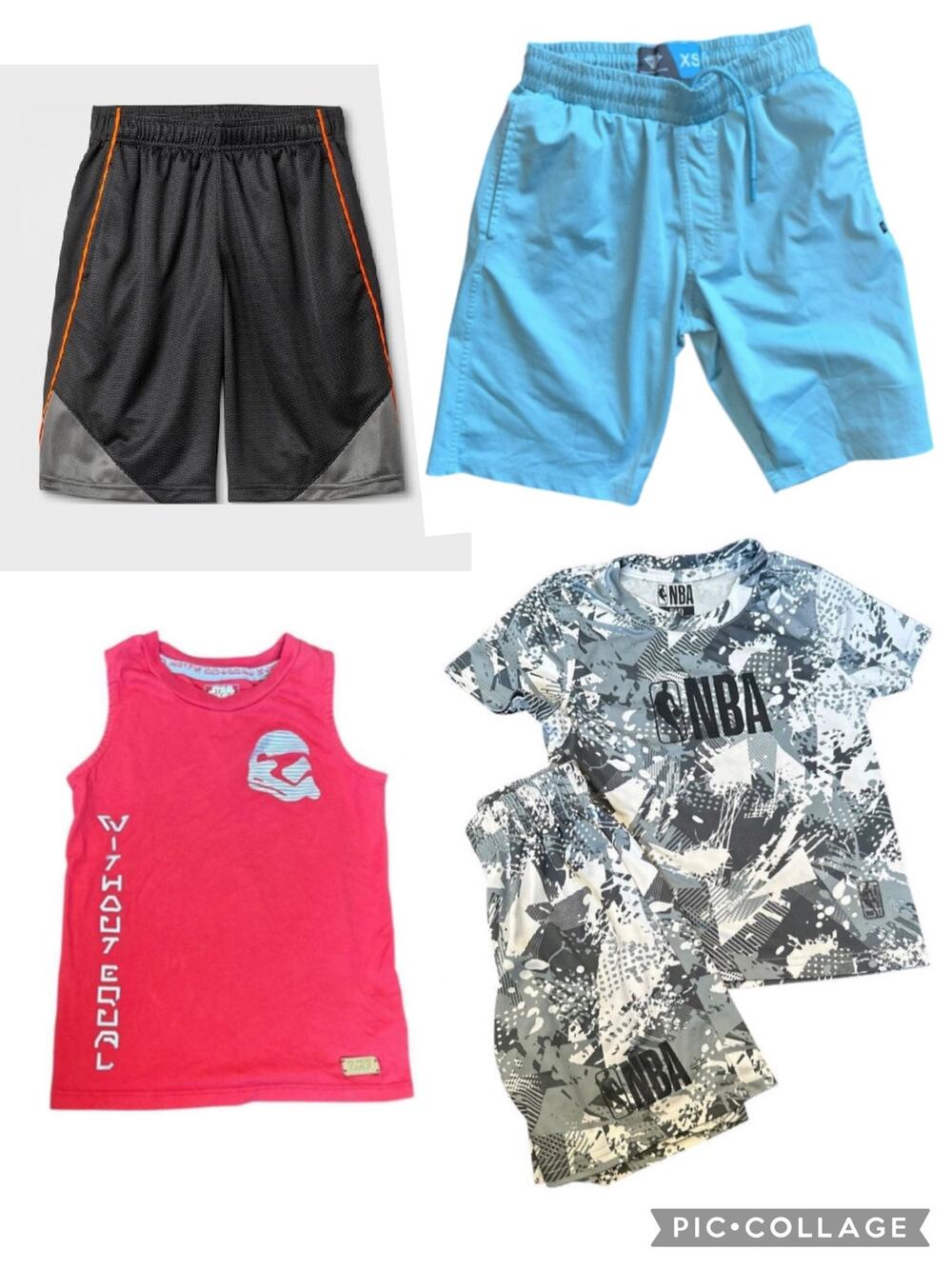 Boys Small ActiveWear Clothing Lot NBA Champion Star Wars Athletic Shorts & Tees